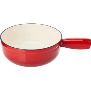 Kuhn Rikon - 20cm Cast Iron Fondue Pot - Red Kuhn Rikon - 20cm Cast Iron Fondue Pot - Red
