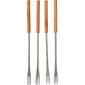 Kuhn Rikon - Käse- & Fleischfonduegabeln - Braun/Silber - Fondue-Gabeln Kuhn Rikon - Käse- & Fleischfonduegabeln - Braun/Silber - Fondue-Gabeln