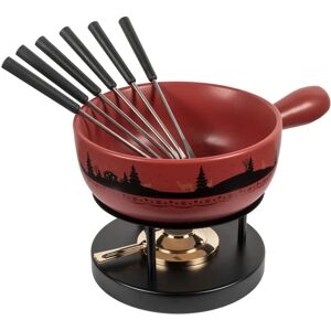 Kuhn Rikon 32319 Set Fonduta - 2,6 L, Nero, Rosso, 6 Pezzi Kuhn Rikon 32319 Set Fonduta - 2,6 L, Nero, Rosso, 6 Pezzi
