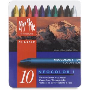 Caran d'Ache NEOCOLOR I Wax Pastels - Water Resistant, 10 pcs Caran d'Ache NEOCOLOR I Wax Pastels - Water Resistant, 10 pcs