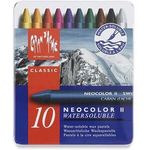 Caran d'Ache Neocolor II Water Soluble Wax Pastels - 10 Colors Caran d'Ache Neocolor II Water Soluble Wax Pastels - 10 Colors
