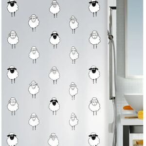 Spirella Lana Shower Curtain - Får Motiv - 180x200cm - Vandtæt Spirella Lana Shower Curtain - Får Motiv - 180x200cm - Vandtæt
