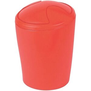 Poubelle ronde 2L Spirella - Conteneur à déchets rouge - Publicité Poubelle ronde 2L Spirella - Conteneur à déchets rouge - Publicité