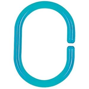 Anelli per tende doccia in plastica blu Spirella - Accessorio bagno Anelli per tende doccia in plastica blu Spirella - Accessorio bagno