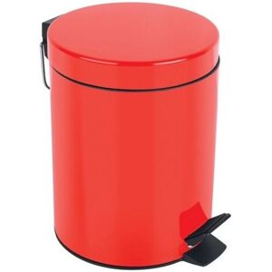 Spirella 7610583163813 Steel Red Trash Can - 3L Spirella 7610583163813 Steel Red Trash Can - 3L