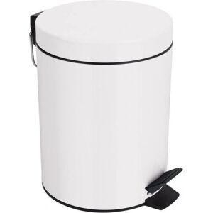 Spirella 7610583163868 Steel White Pedal Trash Can - Trash Can Spirella 7610583163868 Steel White Pedal Trash Can - Trash Can