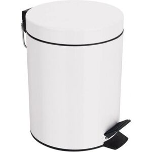 Spirella Sydney Steel White Trash Can - 5L Spirella Sydney Steel White Trash Can - 5L