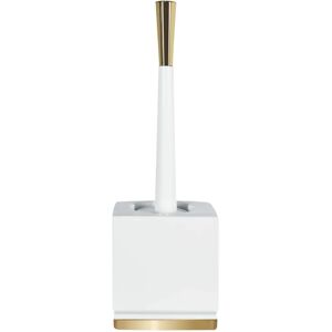 Spirella Roma Toilet Brush Set - White & Gold - Elegant Bathroom Accessory Spirella Roma Toilet Brush Set - White & Gold - Elegant Bathroom Accessory