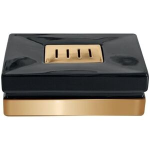 Porta sapone in ceramica Roma nero e oro Spirella - Tipo di sapone Porta sapone in ceramica Roma nero e oro Spirella - Tipo di sapone
