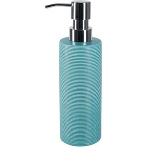 Spirella Ceramic Blue Ribbed Soap Dispenser - Bathroom Accessories Spirella Ceramic Blue Ribbed Soap Dispenser - Bathroom Accessories