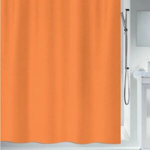 Spirella 7610583201423 Douchegordijn - Polyester, Oranje, 180x180cm Spirella 7610583201423 Douchegordijn - Polyester, Oranje, 180x180cm