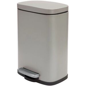 Spirella Akira Waste Container - 12L Rectangular Steel Taupe Spirella Akira Waste Container - 12L Rectangular Steel Taupe