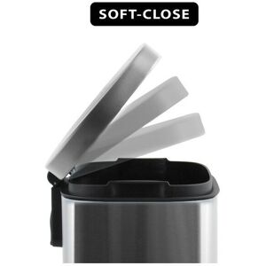 Spirella Akira Waste Container - Stainless Steel, 12L, Gray Spirella Akira Waste Container - Stainless Steel, 12L, Gray