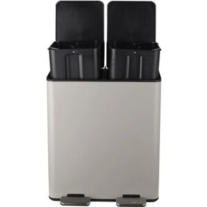 MSV 10.29479 Waste Container - Stainless Steel, Rectangular, Taupe MSV 10.29479 Waste Container - Stainless Steel, Rectangular, Taupe