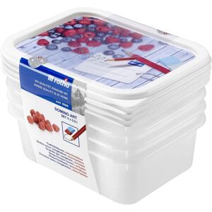 Ensemble de boîtes de conservation alimentaires blanches Rotho - 4 pcs, 0,5L - Publicité Ensemble de boîtes de conservation alimentaires blanches Rotho - 4 pcs, 0,5L - Publicité