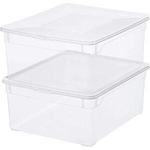 Rotho Transparent Storage Box 25L with Lid - Arco Rotho Transparent Storage Box 25L with Lid - Arco