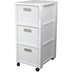 Étagère de rangement Rotho Blanche avec 3 tiroirs - 71 x 32,5 x 37,5 cm - Publicité Étagère de rangement Rotho Blanche avec 3 tiroirs - 71 x 32,5 x 37,5 cm - Publicité