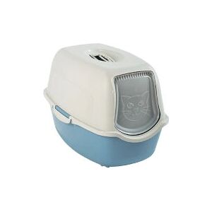 Litière pour Chat Rotho Bailey avec Couvercle - Plastique Recyclé - Bleu/Blanc - Publicité Litière pour Chat Rotho Bailey avec Couvercle - Plastique Recyclé - Bleu/Blanc - Publicité