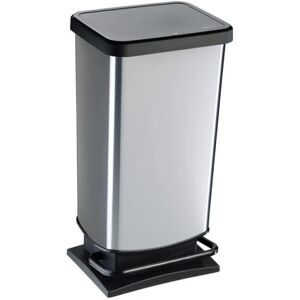 Rotho Paso 40 L Rechteckiger Metall Kunststoff Mülleimer Rotho Paso 40 L Rechteckiger Metall Kunststoff Mülleimer