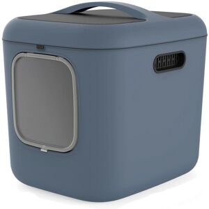 Rotho Marque Biala XL Bleu Bac à Litière pour Chats - Grand, Contrôle des Odeurs - Publicité Rotho Marque Biala XL Bleu Bac à Litière pour Chats - Grand, Contrôle des Odeurs - Publicité