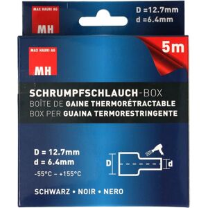 Max Hauri 132678 Gaine thermorétractable - Noir - 5 m Max Hauri 132678 Gaine thermorétractable - Noir - 5 m