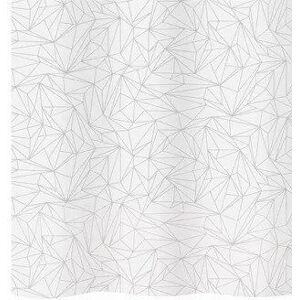 Diaqua - Prisma - Gris/Blanc - 180x200 cm - Shower curtain - Publicité Diaqua - Prisma - Gris/Blanc - 180x200 cm - Shower curtain - Publicité