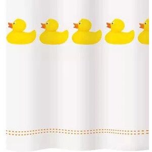 Rideau de douche Diaqua Duckie - Polyester déperlant - 180x200 cm - Blanc, Jaune - Publicité Rideau de douche Diaqua Duckie - Polyester déperlant - 180x200 cm - Blanc, Jaune - Publicité