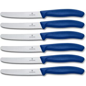 Victorinox Swiss Knife Set - 6 Blue 11cm Serrated Victorinox Swiss Knife Set - 6 Blue 11cm Serrated