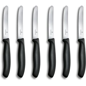 Victorinox Swiss Classic Tomato & Table Knife Set 11cm - Black - 6 Pieces Victorinox Swiss Classic Tomato & Table Knife Set 11cm - Black - 6 Pieces