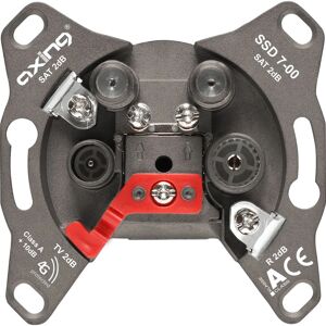 Axing Prise satellite marron 7-00 avec TV, Radio, Twin SAT Axing Prise satellite marron 7-00 avec TV, Radio, Twin SAT