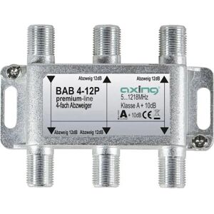 Axing BAB 4-12P Cable TV Splitter - 12dB, 5-1218MHz, Grau Axing BAB 4-12P Cable TV Splitter - 12dB, 5-1218MHz, Grau