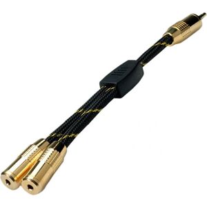 Kabel adaptér Roline Gold - 20cm - Stereo audio splitter Kabel adaptér Roline Gold - 20cm - Stereo audio splitter