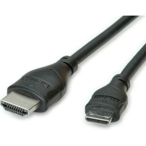 Roline HDMI Kabel - 0,8 m - Schwarz - HDMI Typ A & C Roline HDMI Kabel - 0,8 m - Schwarz - HDMI Typ A & C