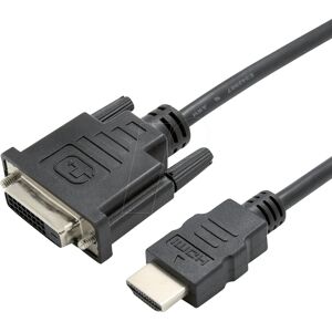 Value HDMI / DVI Adapter Cable - 0.15m Black Value HDMI / DVI Adapter Cable - 0.15m Black