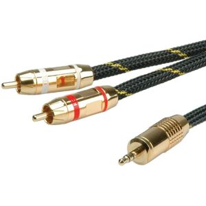 Zlatý Roline audio kabel - 5m, RCA & 3,5mm, Černá-Zlato-Červená-Bílá Zlatý Roline audio kabel - 5m, RCA & 3,5mm, Černá-Zlato-Červená-Bílá