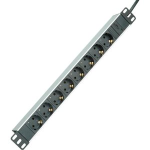 ROLINE Verdeeldoos - 8 stopcontacten 2m aluminium rack ROLINE Verdeeldoos - 8 stopcontacten 2m aluminium rack
