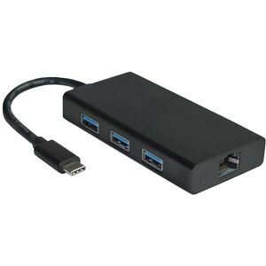 VALUE USB Adapter - USB 3.2 Gen 1 Type-C to Ethernet, 3x USB-A, Plug & Play VALUE USB Adapter - USB 3.2 Gen 1 Type-C to Ethernet, 3x USB-A, Plug & Play
