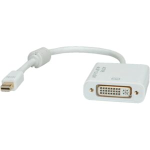 Roline Mini DisplayPort til DVI Adapter 0,1 m Hvid Roline Mini DisplayPort til DVI Adapter 0,1 m Hvid