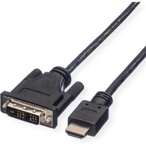 Roline DVI-kabel, DVI (18+1) M - sort Roline DVI-kabel, DVI (18+1) M - sort