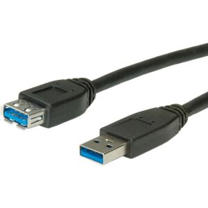 Roline USB Cable - USB 3.2 Gen 1 - 0.8m - Black Roline USB Cable - USB 3.2 Gen 1 - 0.8m - Black