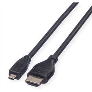 Roline HDMI Kabel - 2m Hochgeschwindigkeits mit Ethernet - Schwarz - HDMI Typ A (Standard) - Modell 11.04.5581 Roline HDMI Kabel - 2m Hochgeschwindigkeits mit Ethernet - Schwarz - HDMI Typ A (Standard) - Modell 11.04.5581