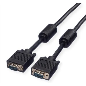 Roline VGA Kabel - 3m, Ferrit, DDC, Sort Roline VGA Kabel - 3m, Ferrit, DDC, Sort