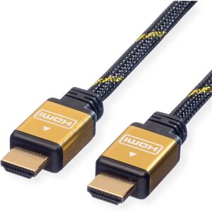 Roline HDMI Cable 3m Black Gold 4K HDMI Type A Roline HDMI Cable 3m Black Gold 4K HDMI Type A