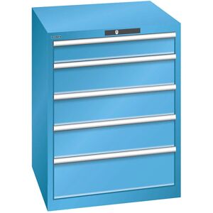 LISTA Stahl-Schrank - 5 Schubladen, Hellblau - Möbel Schrank LISTA Stahl-Schrank - 5 Schubladen, Hellblau - Möbel Schrank