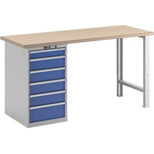 Sistem modular de masa de lucru LISTA 1040mm - Albastru Sistem modular de masa de lucru LISTA 1040mm - Albastru