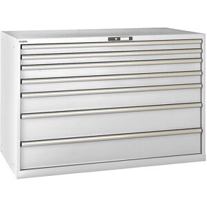 LISTA Stahl-Schubladenschrank - 1000 x 1431 mm - Hellgrau - Aufbewahrungsschrank LISTA Stahl-Schubladenschrank - 1000 x 1431 mm - Hellgrau - Aufbewahrungsschrank
