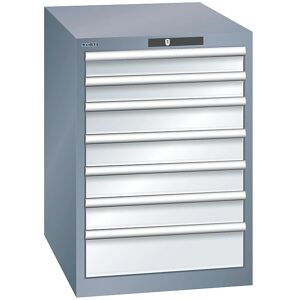 LISTA Dulap din oțel cu 7 sertare - 7 sertare, gri metalizat, gri deschis RAL 7035 - Dulap LISTA Dulap din oțel cu 7 sertare - 7 sertare, gri metalizat, gri deschis RAL 7035 - Dulap