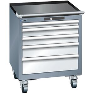 LISTA Stahlschrank mit 5 Schubladen - Hellgrau - Lager LISTA Stahlschrank mit 5 Schubladen - Hellgrau - Lager