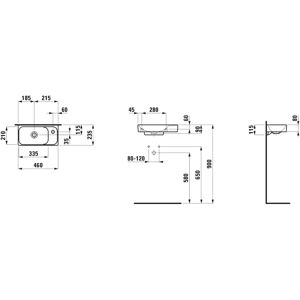 Laufen Meda Handwaschbecken - Langlebiges, Platzsparendes Schweizer Design Laufen Meda Handwaschbecken - Langlebiges, Platzsparendes Schweizer Design