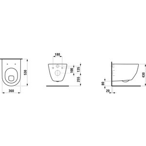 LAUFEN Pro H8209590490001 Wand-WC Pergamon - Toilette LAUFEN Pro H8209590490001 Wand-WC Pergamon - Toilette